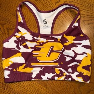 Women's Maroon and Gold Sports Bra